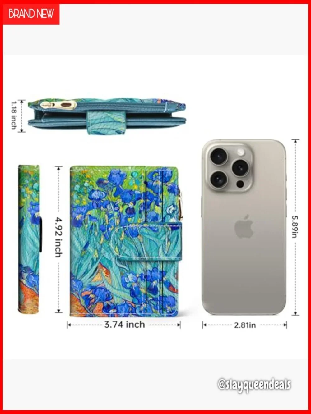 Small RFID Blocking Wallet Bifold Zipper Coin Pocket Compact Card Holder